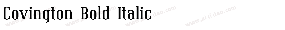 Covington Bold Italic字体转换
